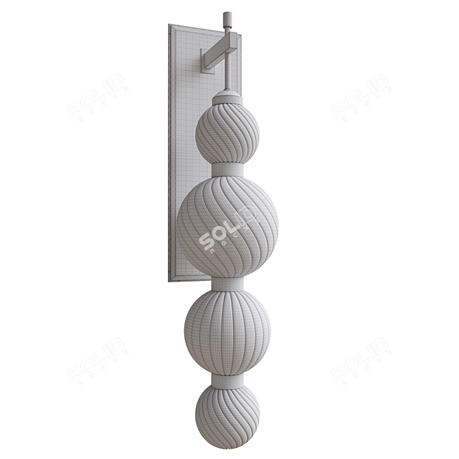 Pastel Sphere Wall Sconce 3D model image 2