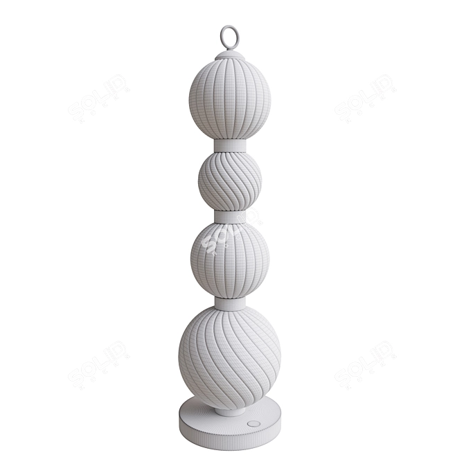 Sleek Sphere Table Lamp 3D model image 2