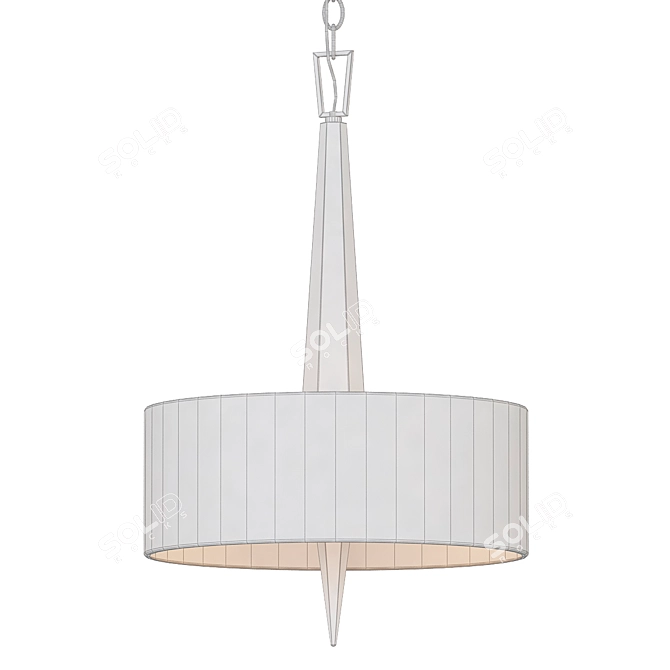 Gold 3-Light Chandelier: Beige Elegance"

(Russian Translation: "Золотая люстра с 3D model image 2