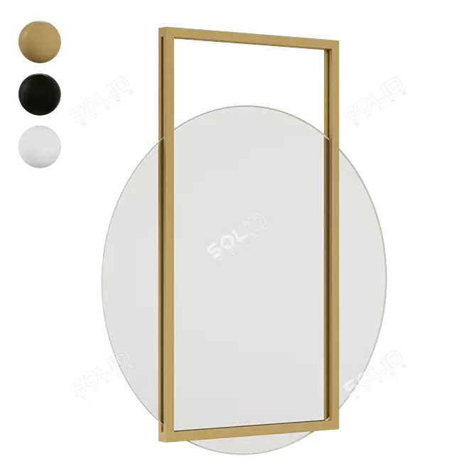 Vintage Mirror Frame Set 3D model image 1