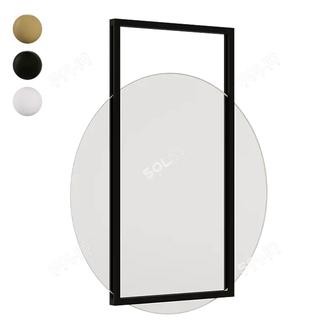 Vintage Mirror Frame Set 3D model image 2