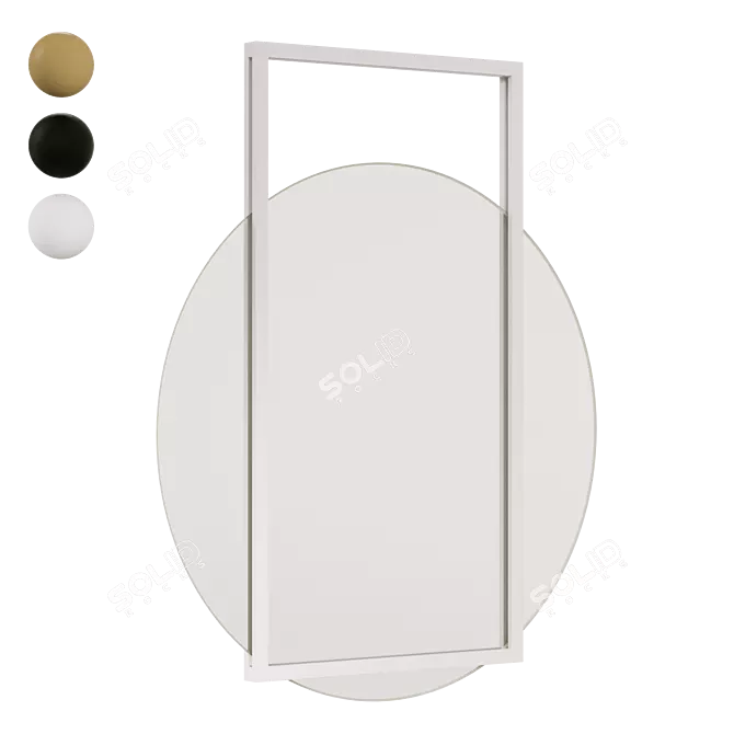 Vintage Mirror Frame Set 3D model image 3