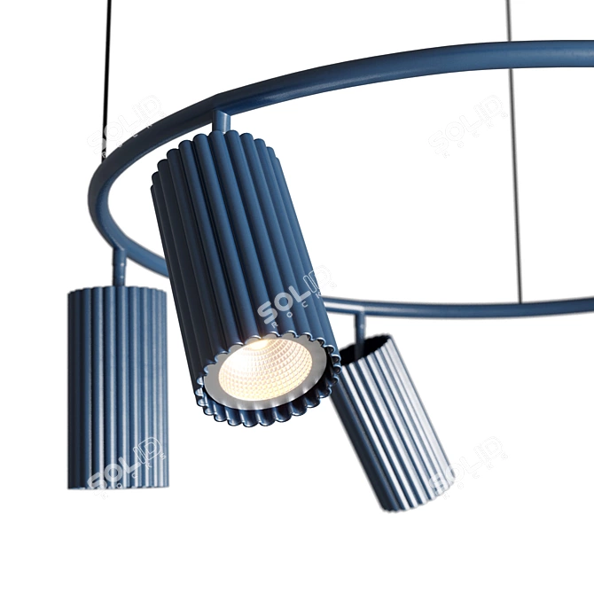 Modern Nordic 6-Light Chandelier 3D model image 2