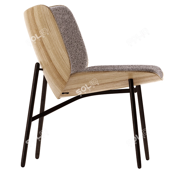 Modern Dapper Lounge Chair 3D model image 3