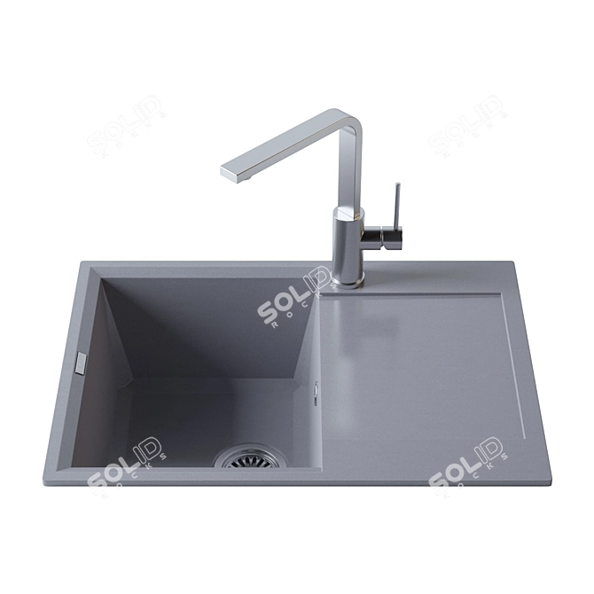 Elleci Easy 680-500mm Sink 3D model image 2