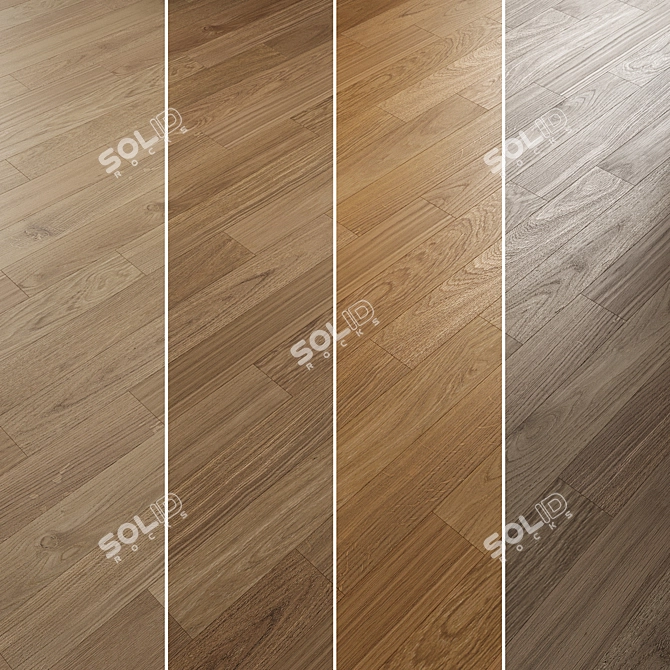  Oak Parquet Flooring Collection 3D model image 3