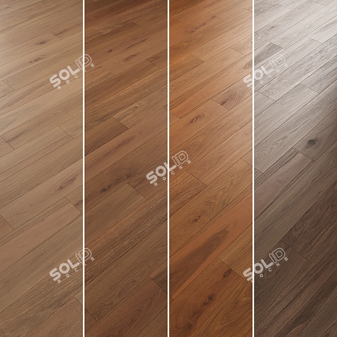 Oak Parquet Flooring Collection 3D model image 3