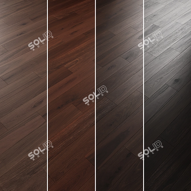 Oak Parquet Flooring Collection 3D model image 4