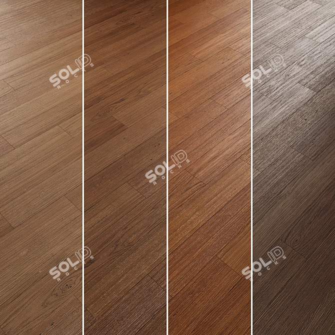 Oak Parquet Flooring Collection 3D model image 4