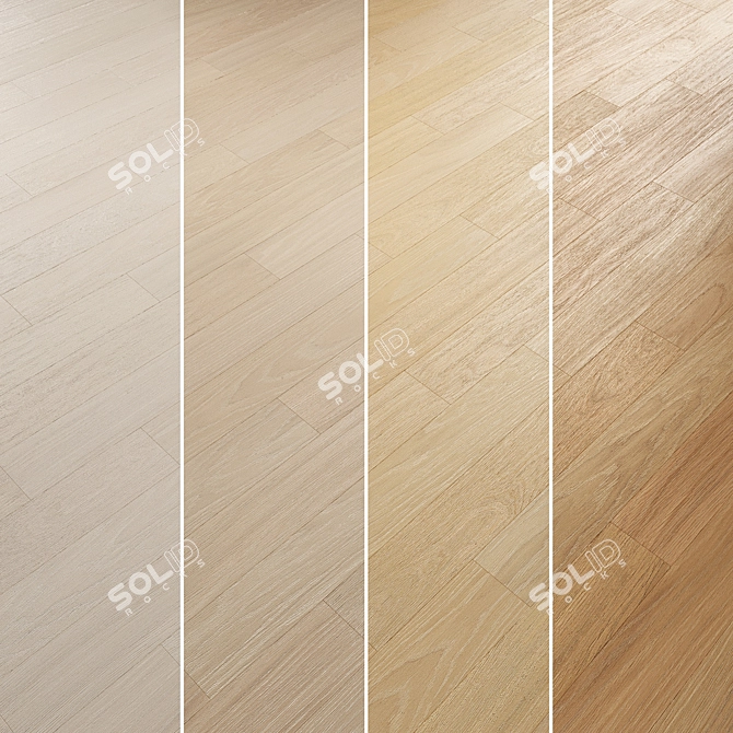 Oak Parquet Flooring Collection 3D model image 2