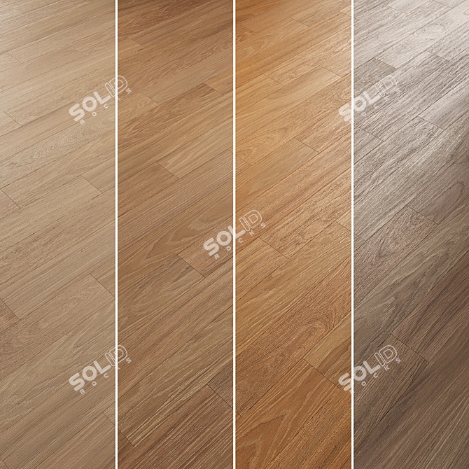 Oak Parquet Flooring Collection 3D model image 3