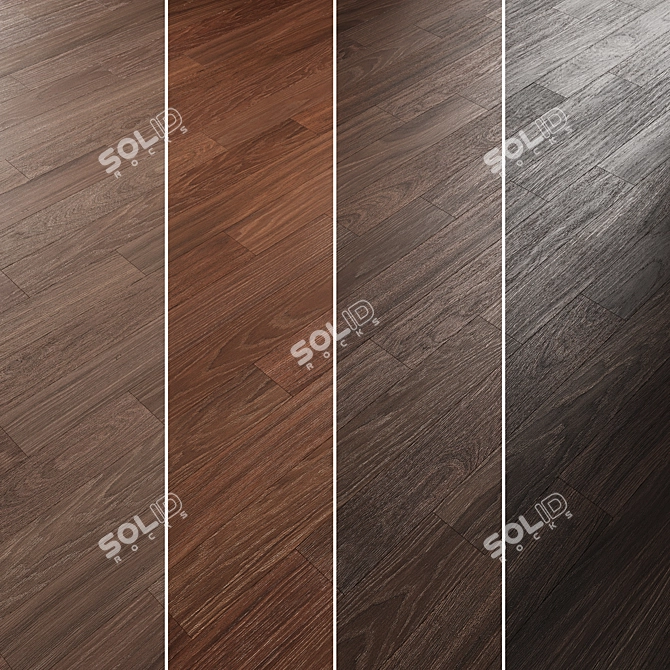 Oak Parquet Flooring Collection 3D model image 4