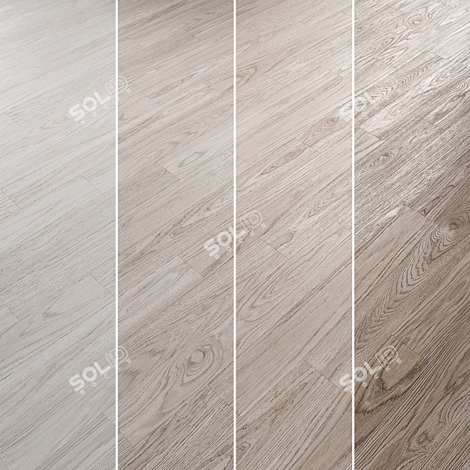Oak Parquet Flooring Collection 3D model image 2