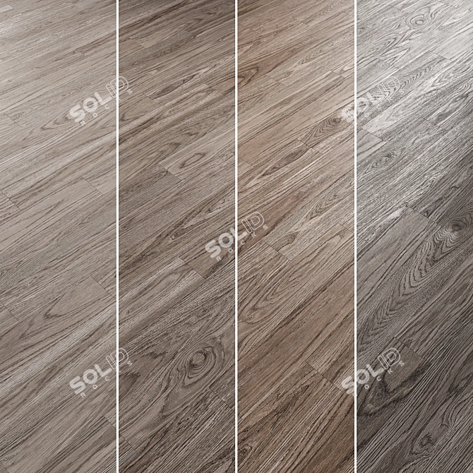 Oak Parquet Flooring Collection 3D model image 3