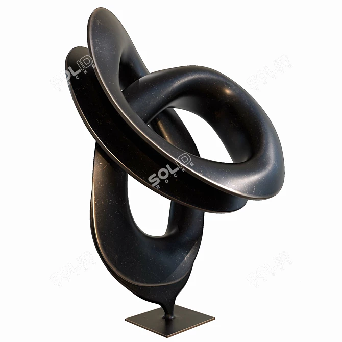 Political Spin Bronze Sculpture 3D model image 2