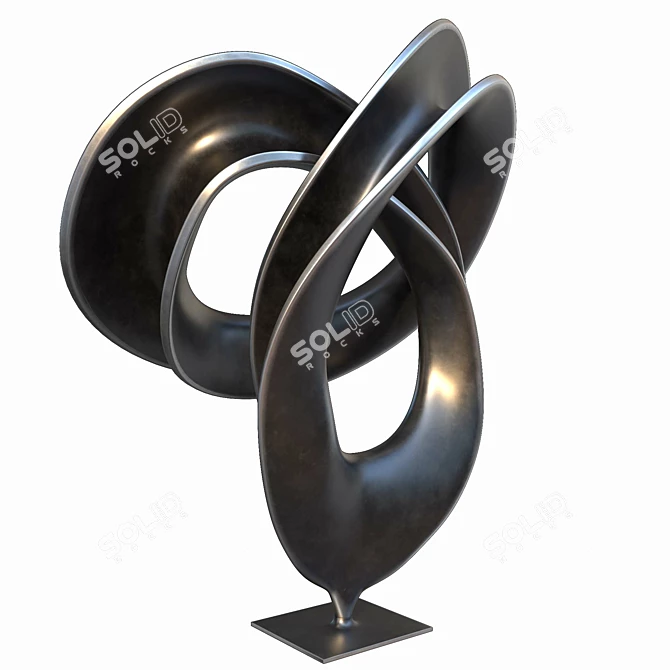 Political Spin Bronze Sculpture 3D model image 4