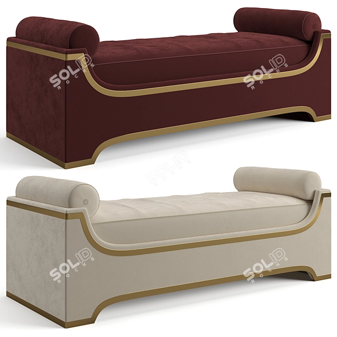 Luxury Visionnaire Bradley Ottoman 3D model image 1