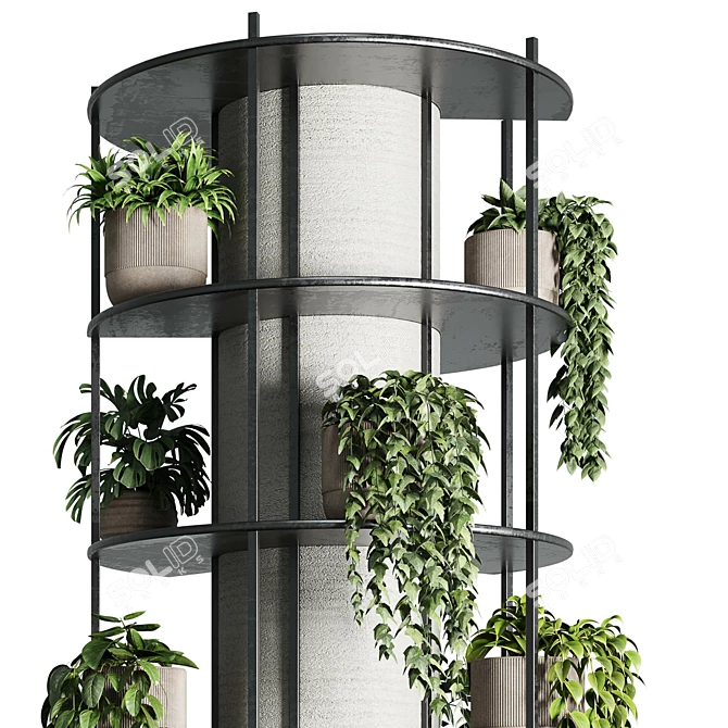 Tall Column Pillar Plant 03 3D model image 2