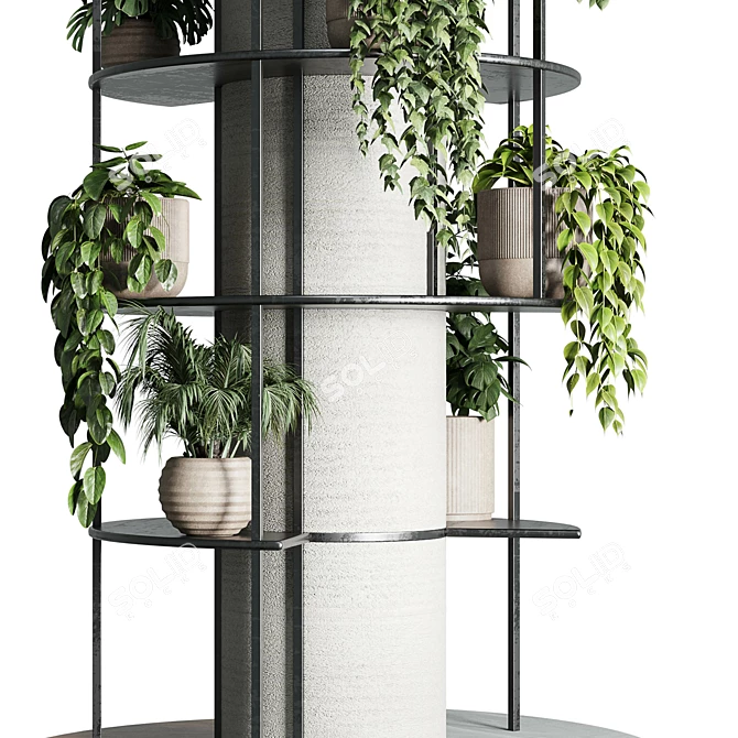 Tall Column Pillar Plant 03 3D model image 3