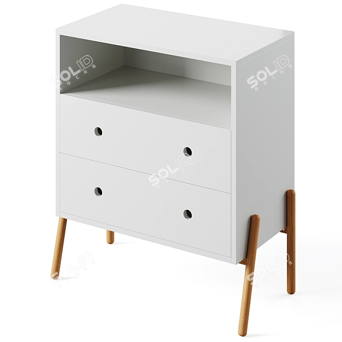Kids' Chest with 2 Drawers, Wallet 3D model image 4