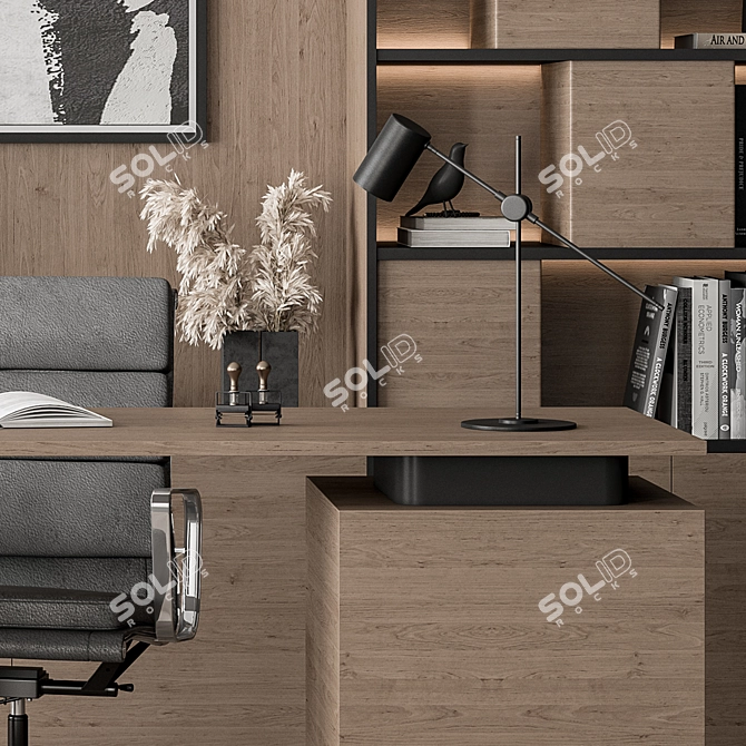 Home Office Furniture Set Eco-Friendly 3D model image 3