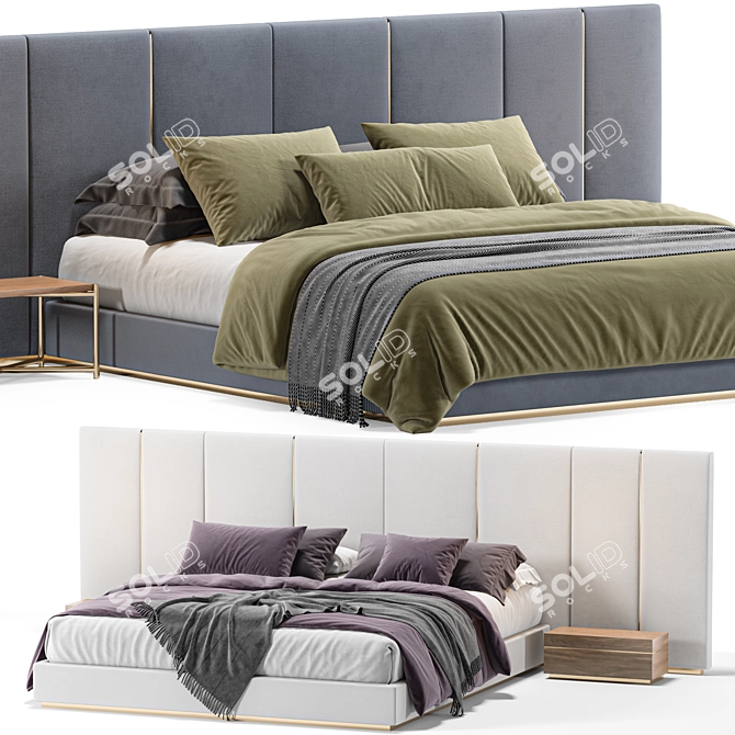 Fendi Casa Delano Bed 3D-Model 3D model image 1