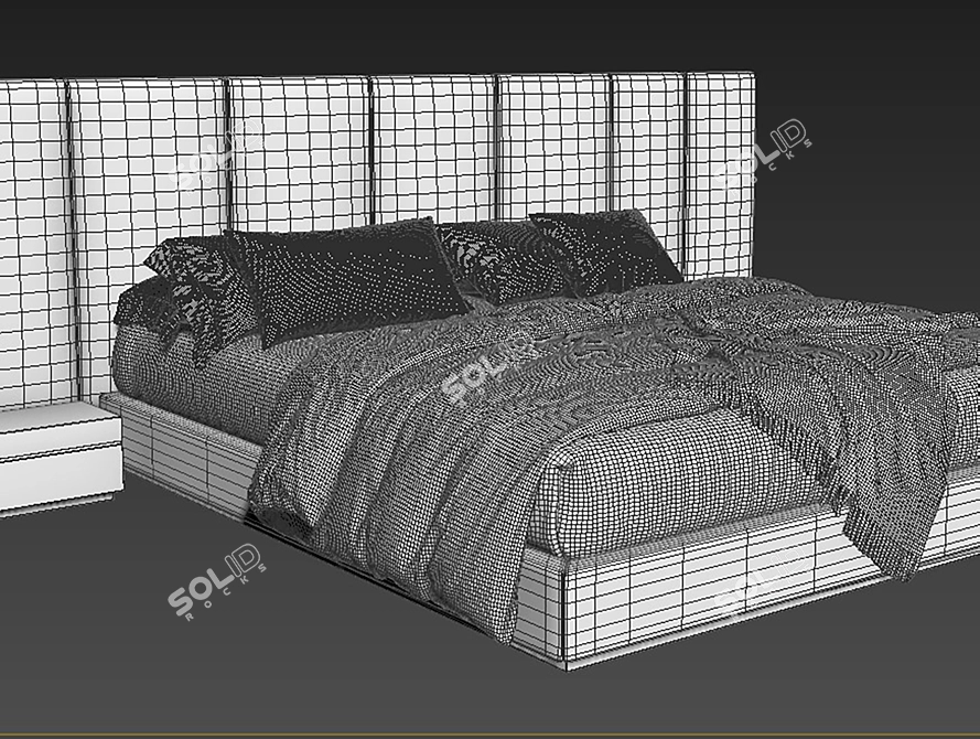 Fendi Casa Delano Bed 3D-Model 3D model image 4