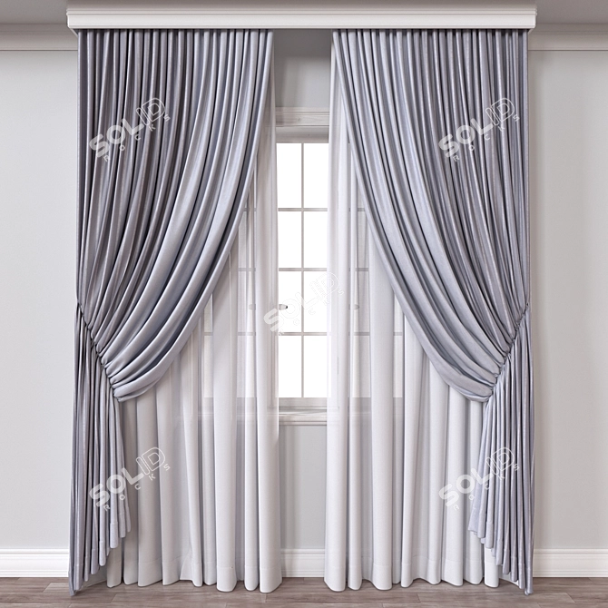 Curtain A118 3D Model Formats 3D model image 1