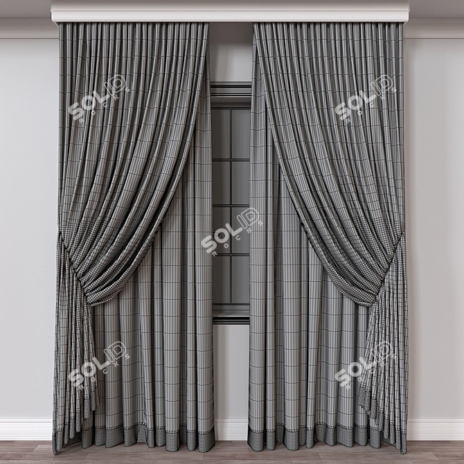 Curtain A118 3D Model Formats 3D model image 4