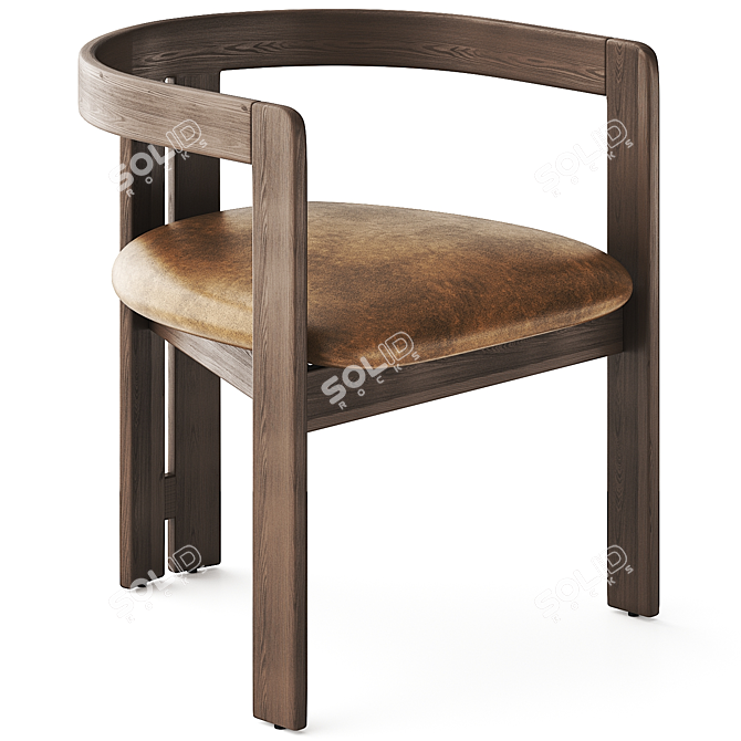 Contemporary Pigreco Chair by Tacchini 3D model image 1