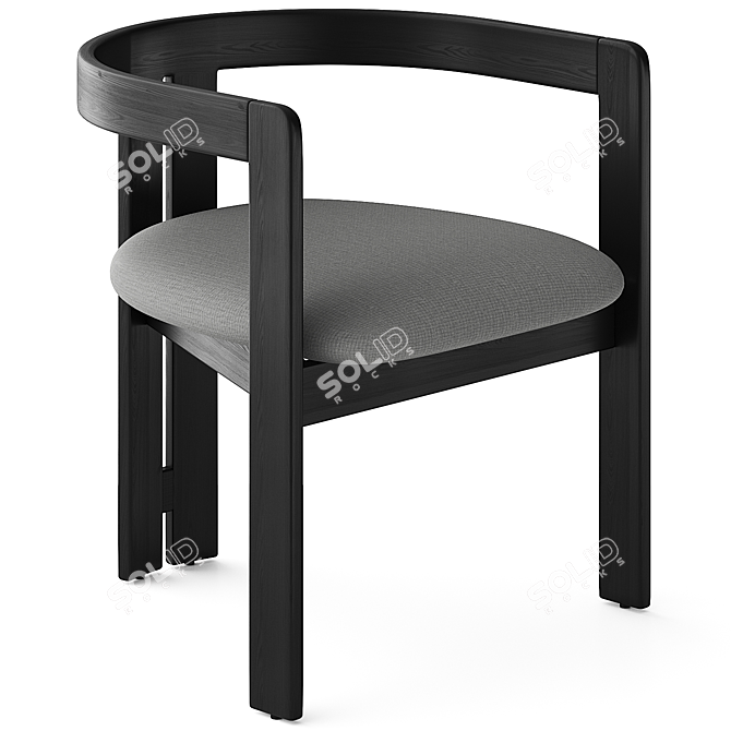 Contemporary Pigreco Chair by Tacchini 3D model image 3