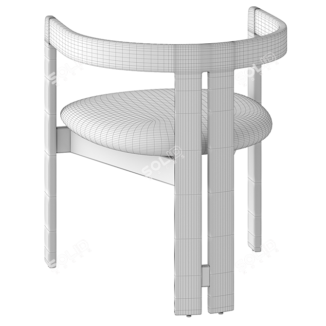 Contemporary Pigreco Chair by Tacchini 3D model image 5