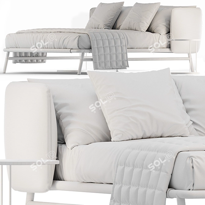 Luxury Edoardo Bed Upgrade 3D model image 3