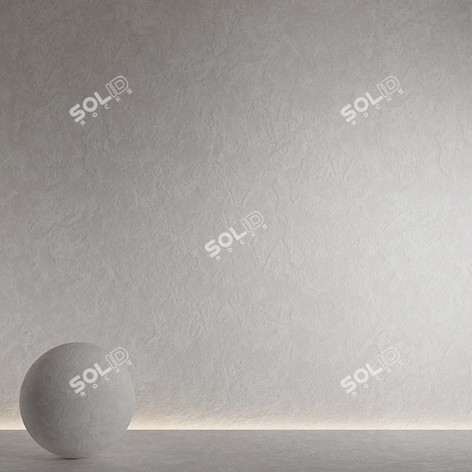 Seamless Decorative Plaster 3D Model 3D model image 1