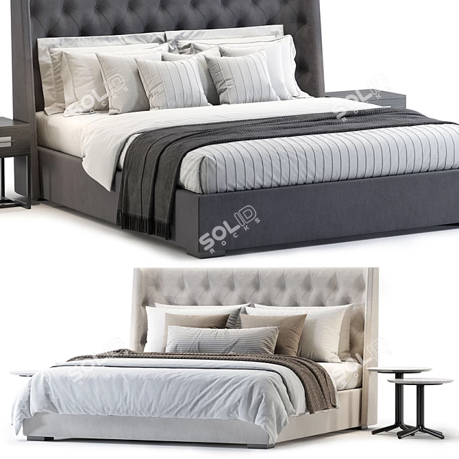 Meridiani TURMAN 3D Bed Model 3D model image 2