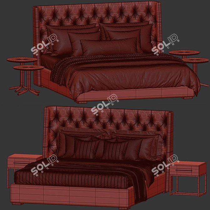 Meridiani TURMAN 3D Bed Model 3D model image 6