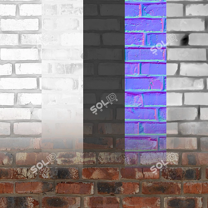 Seamless Brick Texture Pack 3D model image 2