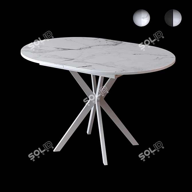 Modern Extendable Kennel Table 3D model image 1