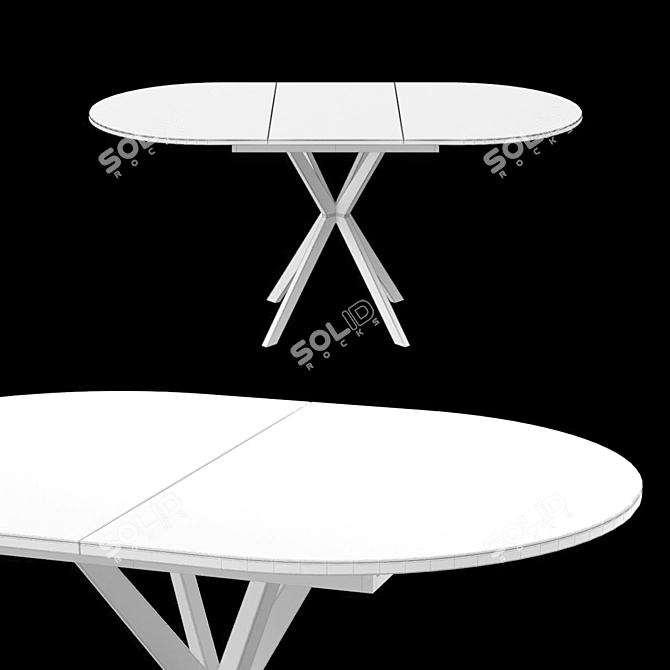 Modern Extendable Kennel Table 3D model image 2