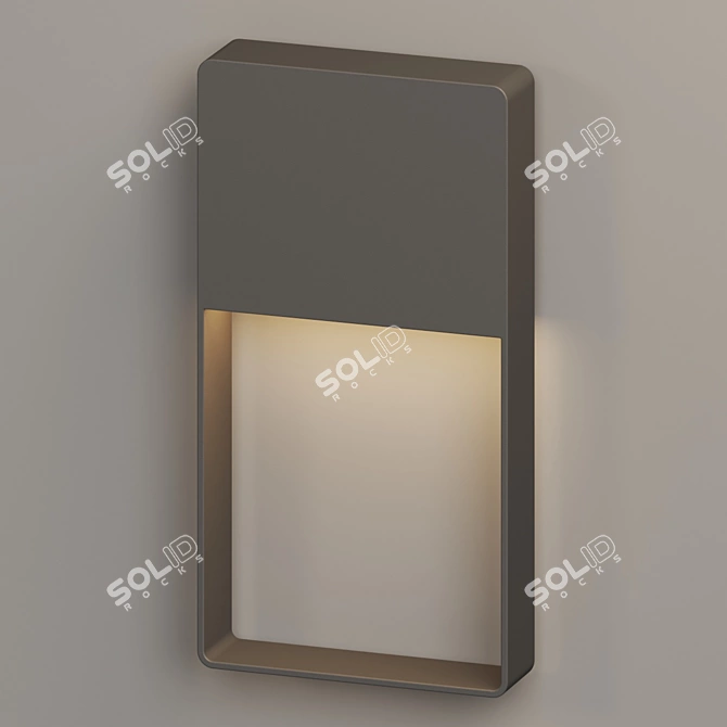 Contemporary Outdoor LED Wall Sconce 3D model image 3