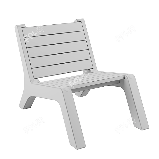 C-lounge Concrete Outdoor Chair 3D model image 3