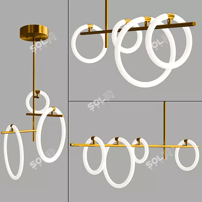 Modern Illuminated Elkhart Lamps 3D model image 2