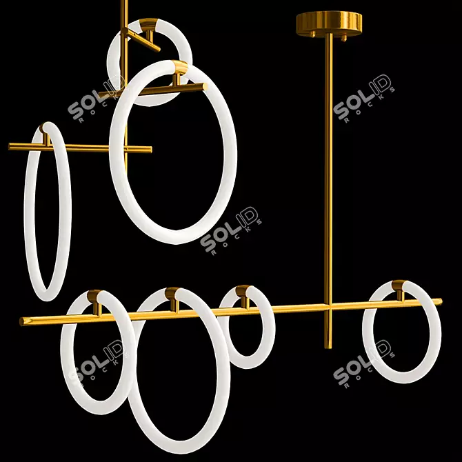 Modern Illuminated Elkhart Lamps 3D model image 3