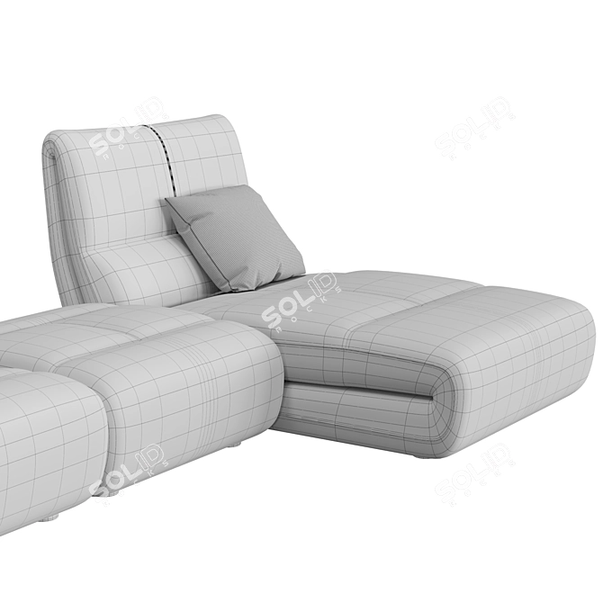 Modern Modular Pongo Sofa Set 3D model image 6