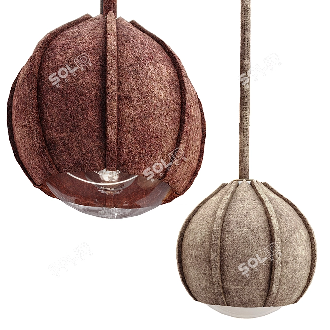 Luxury Leather Lamp for Interior 3D model image 5