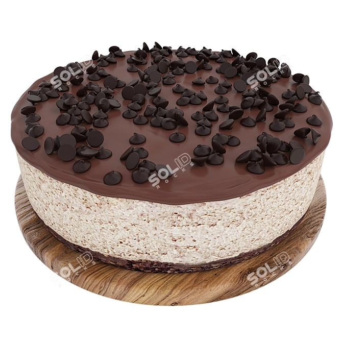 Decadent Chocolate Cake 3D Model 3D model image 5