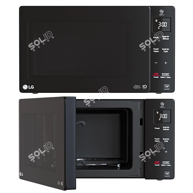 Smart Inverter Microwave Oven. 3D model image 1