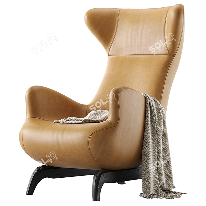 Zanotta Modern Armchair 3D Model 3D model image 1