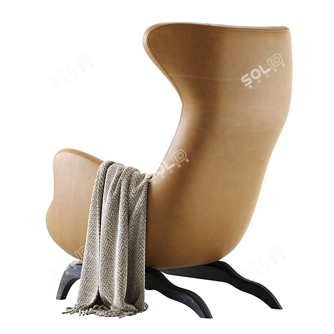 Zanotta Modern Armchair 3D Model 3D model image 2