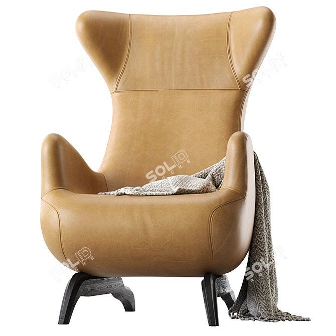 Zanotta Modern Armchair 3D Model 3D model image 4